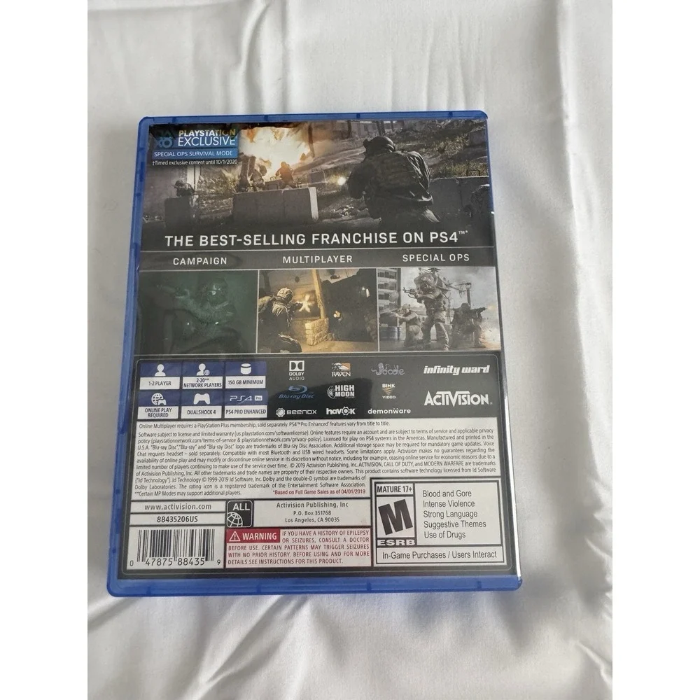 Call of Duty Modern Warfare PS4 Complete CIB Tested PlayStation 4